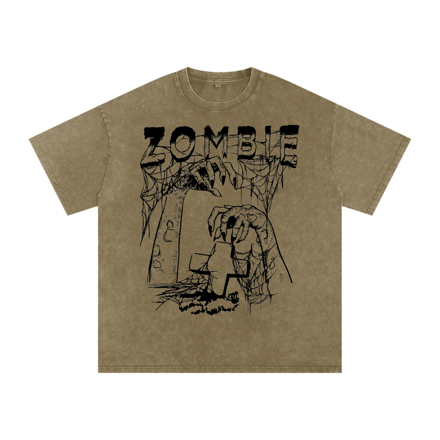 Zombie Acid Wash Unisex Oversize T-Shirt