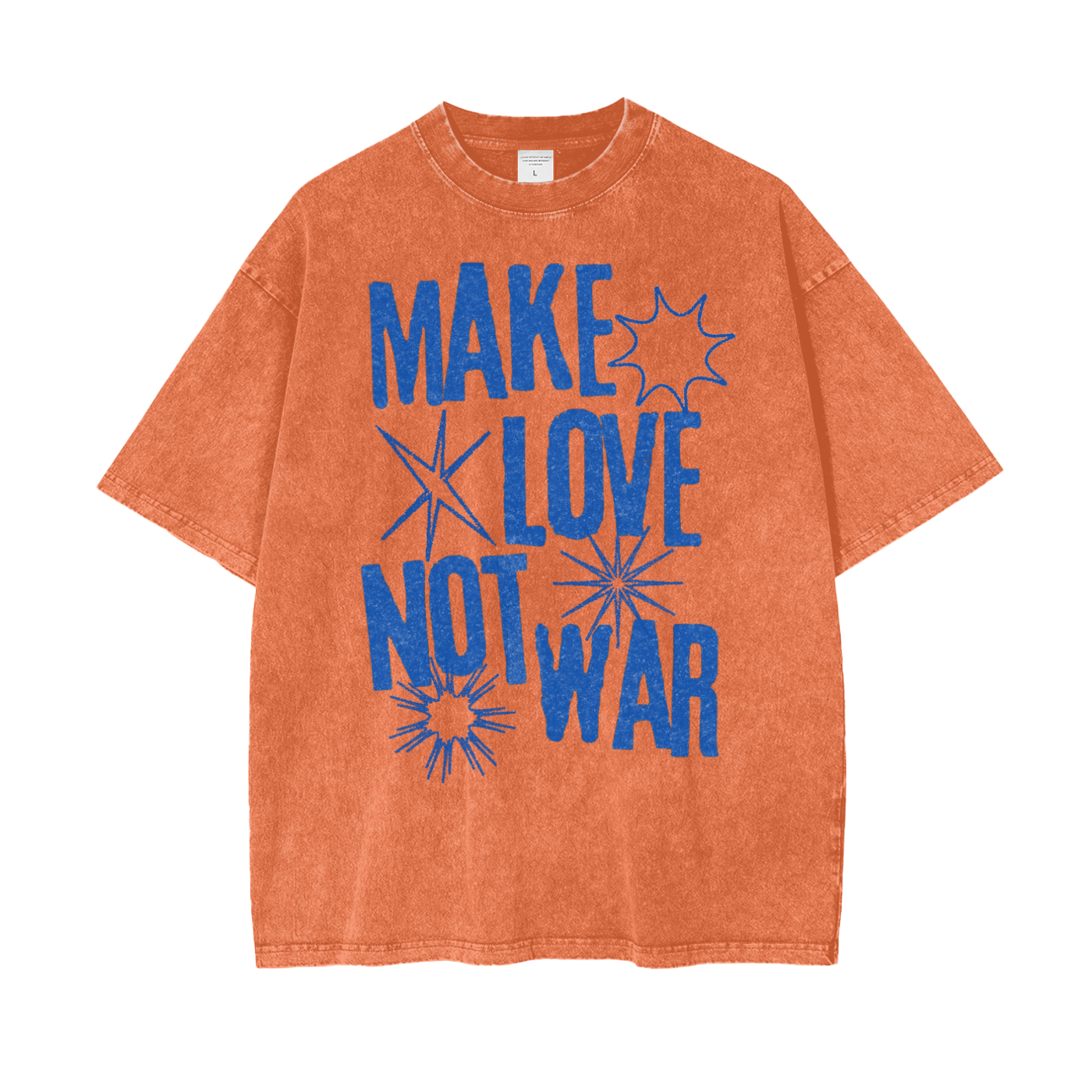 Love Not War Unisex Oversize Snow Washed T-Shirt