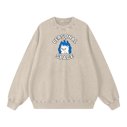 Personal Space Acid Wash Oversize Sweatshirt