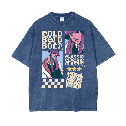 Bold Classic Unisex Oversize Snow Washed T-Shirt