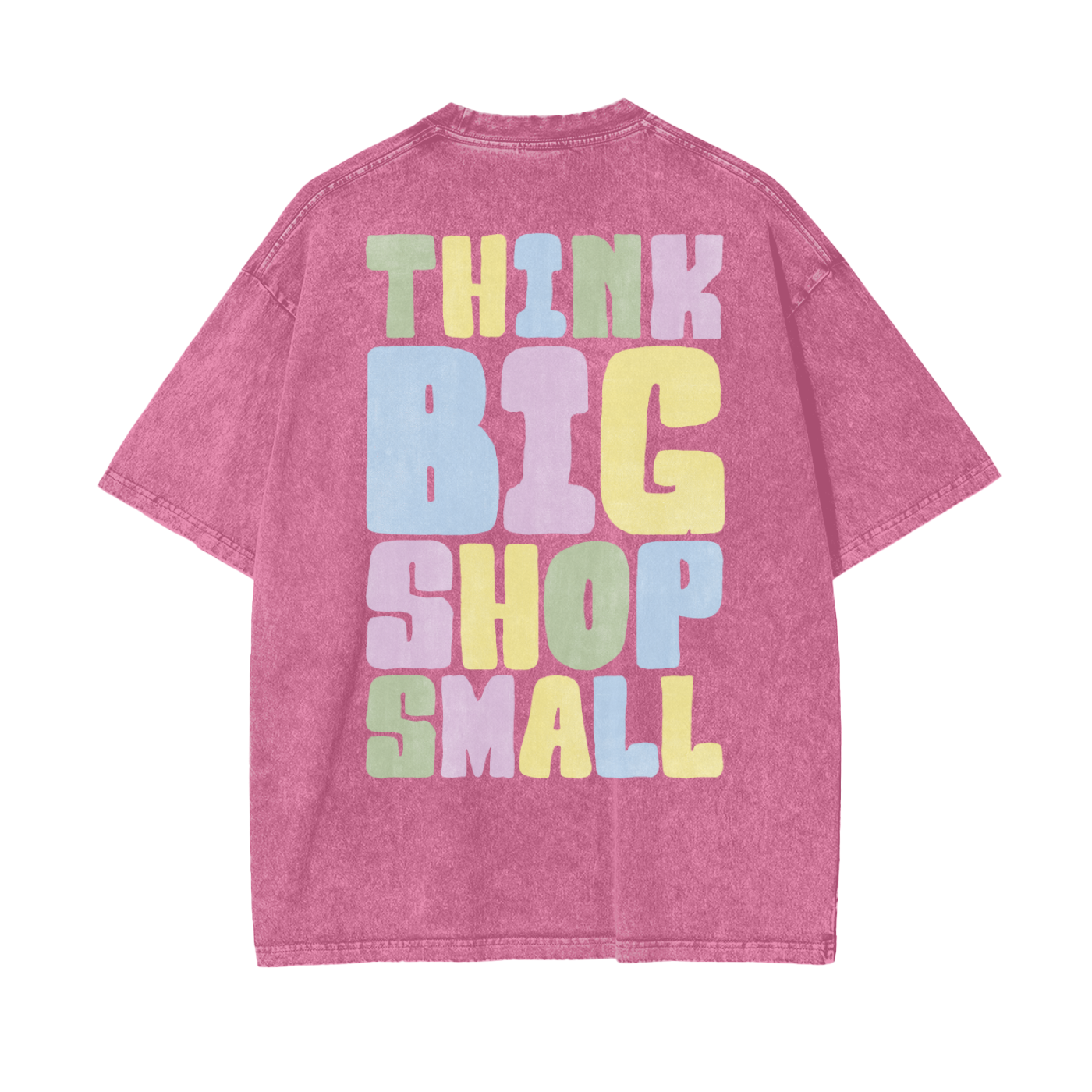 Think Big Unisex Oversize Snow Washed T-Shirt