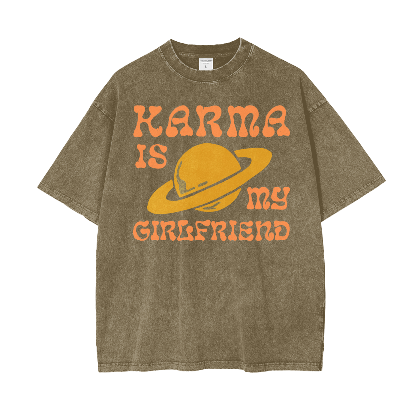 Karma Girlfriend Oversize Snow Washed T-Shirt