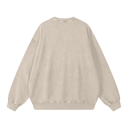 Overstimulated Frog Acid Wash Oversize Sweatshirt
