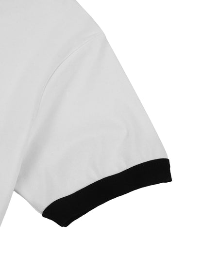 Anime Cat Girl Contrast Ribbed Crewneck T-Shirt