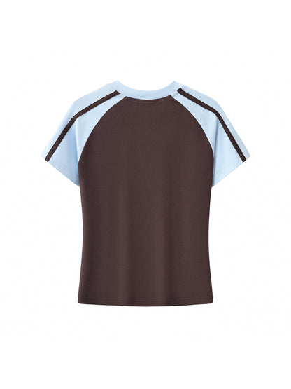 Mermaid Retro Womens Petite Raglan T-Shirt