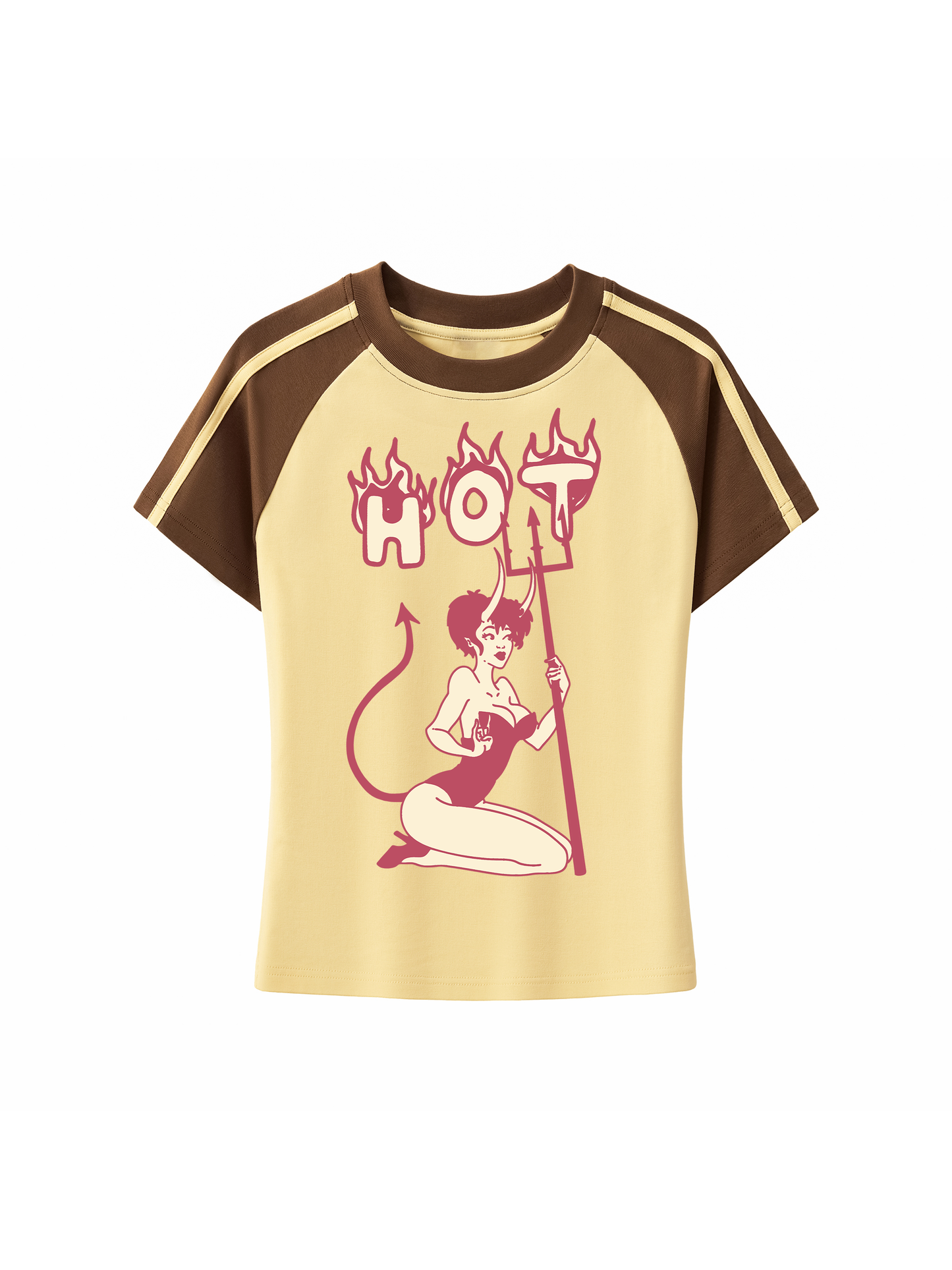 Baddie Retro Womens Petite Raglan T-Shirt