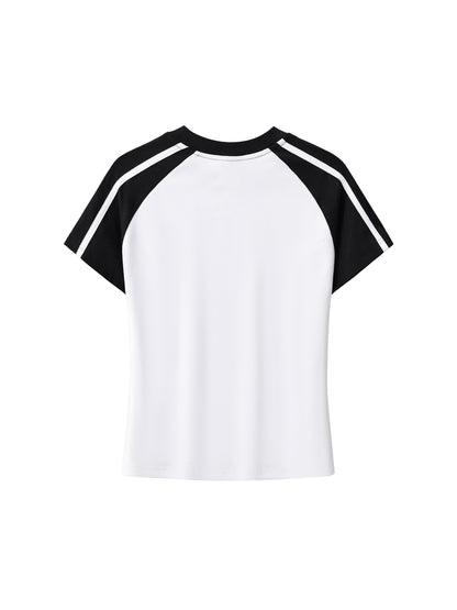 Baddie Retro Womens Petite Raglan T-Shirt