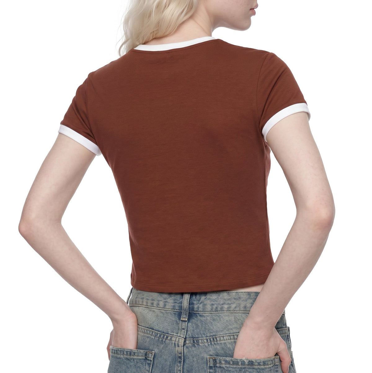 Sweet Treats Retro Women's Slim Fit Contrast Rib T-Shirt