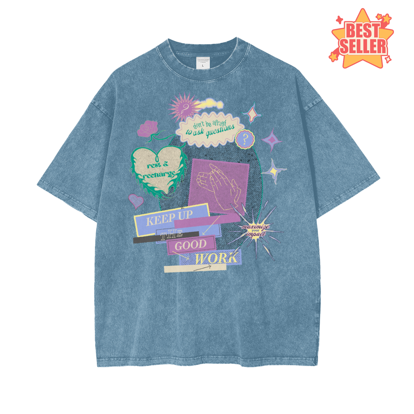Good Work Unisex Oversize Snow Washed T-Shirt