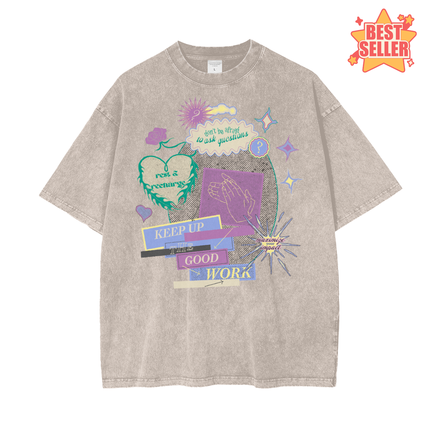 Good Work Unisex Oversize Snow Washed T-Shirt