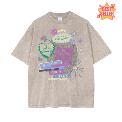 Good Work Unisex Oversize Snow Washed T-Shirt
