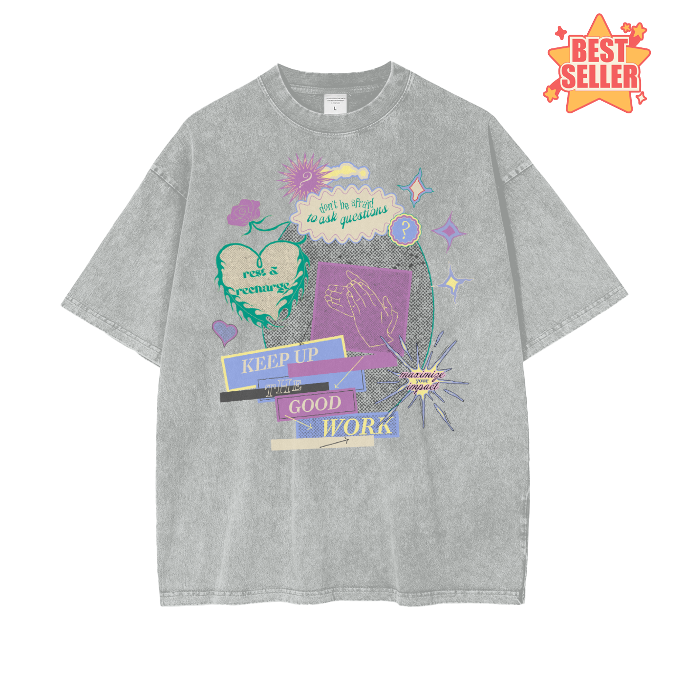 Good Work Unisex Oversize Snow Washed T-Shirt