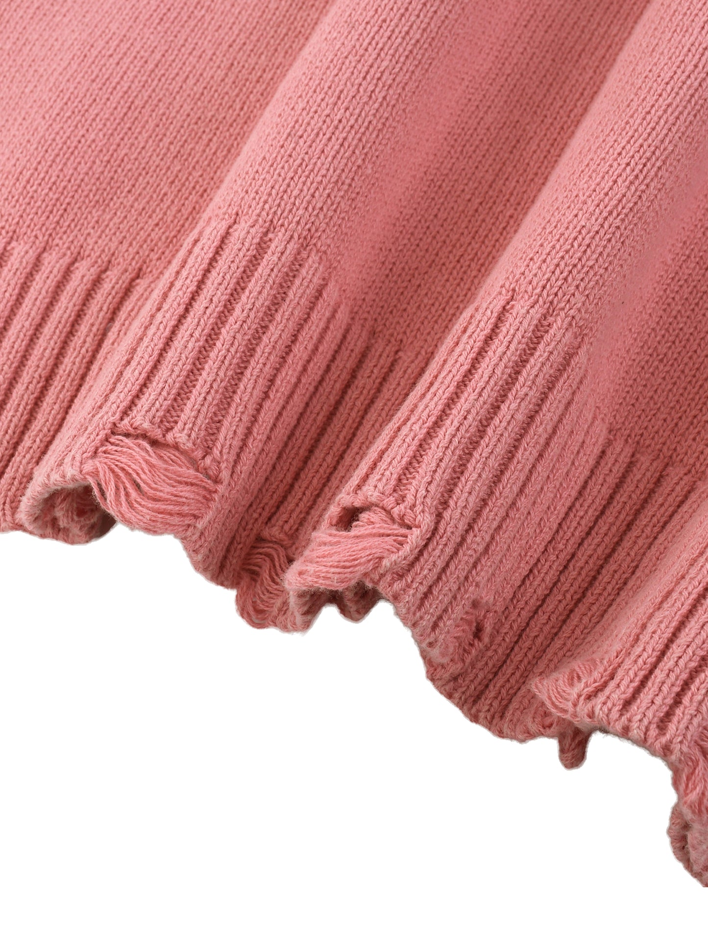 Heart Smile Vintage Washed Hand-Frayed Sweater