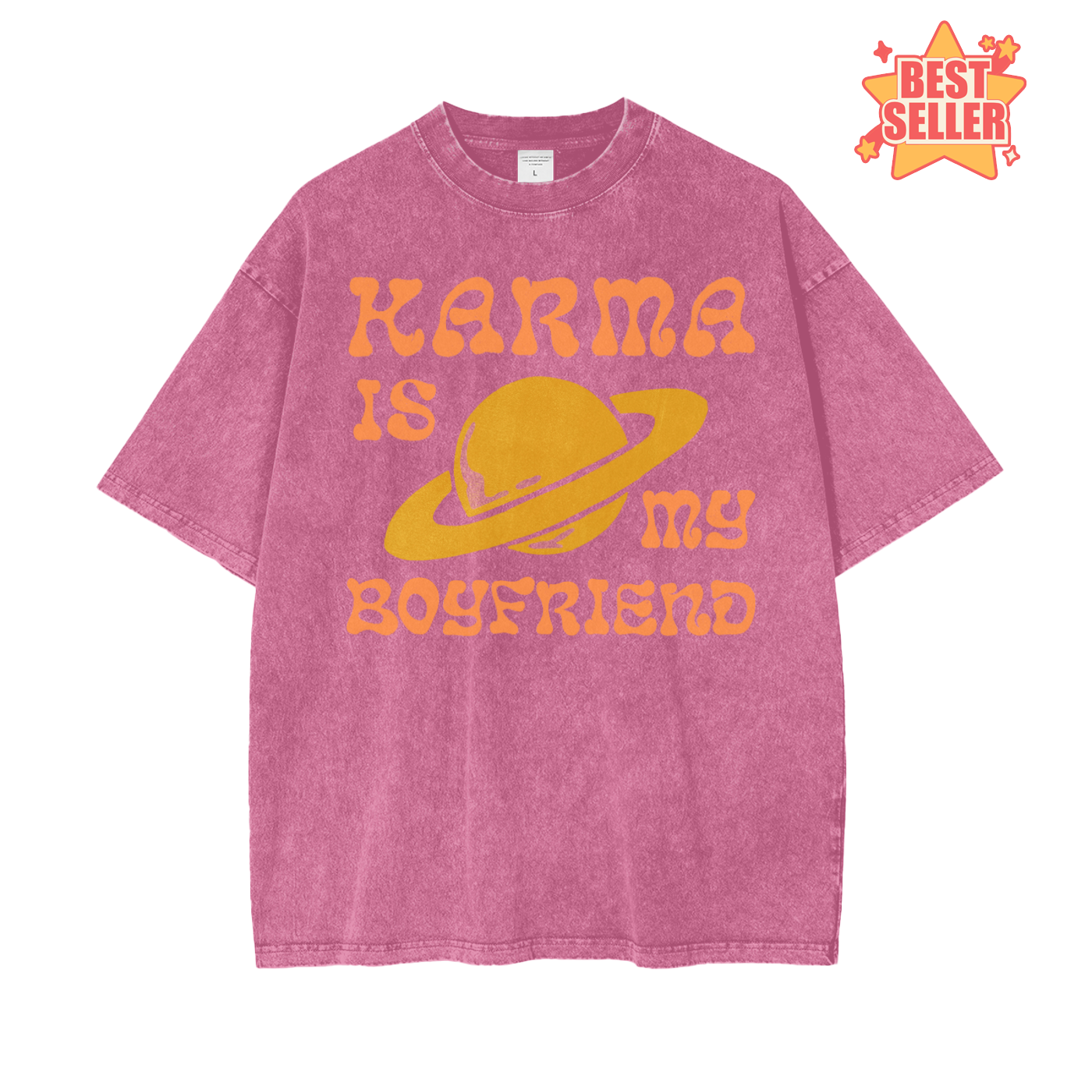 Karma Boyfriend Oversize Snow Washed T-Shirt