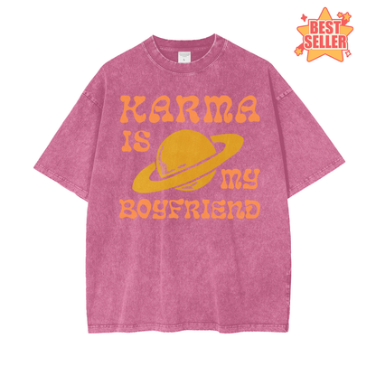 Karma Boyfriend Oversize Snow Washed T-Shirt