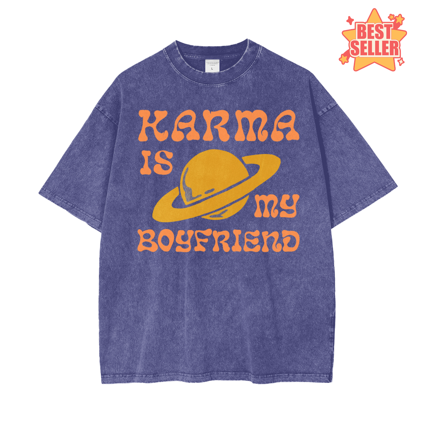 Karma Boyfriend Oversize Snow Washed T-Shirt