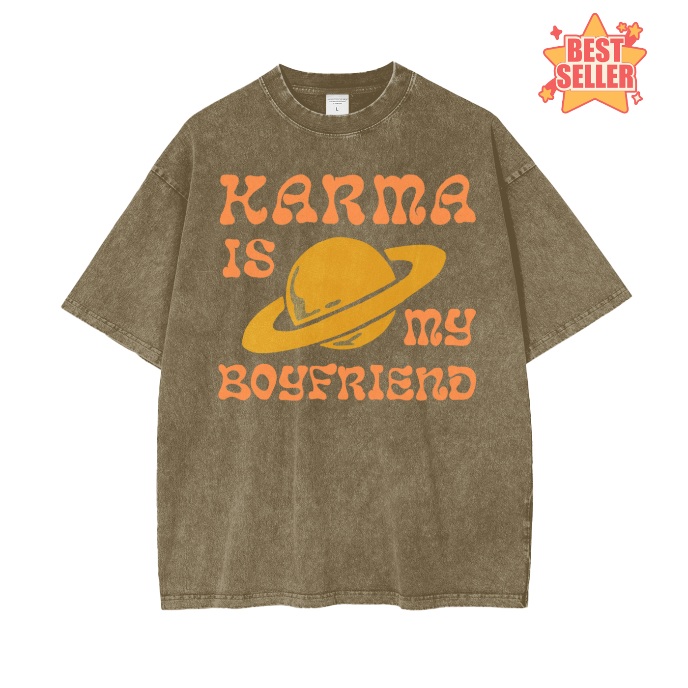 Karma Boyfriend Oversize Snow Washed T-Shirt