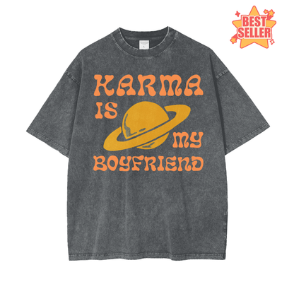 Karma Boyfriend Oversize Snow Washed T-Shirt