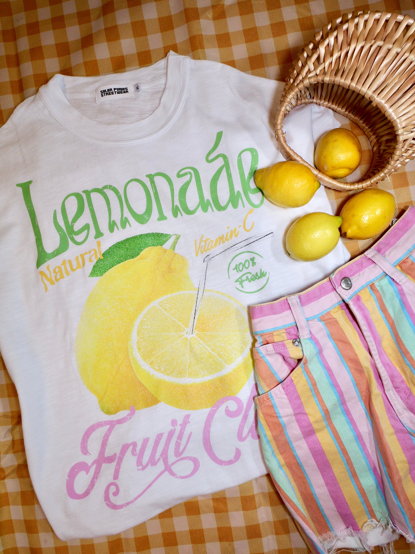 Lemon Fruit Club Lightweight Slub Cotton T-Shirt