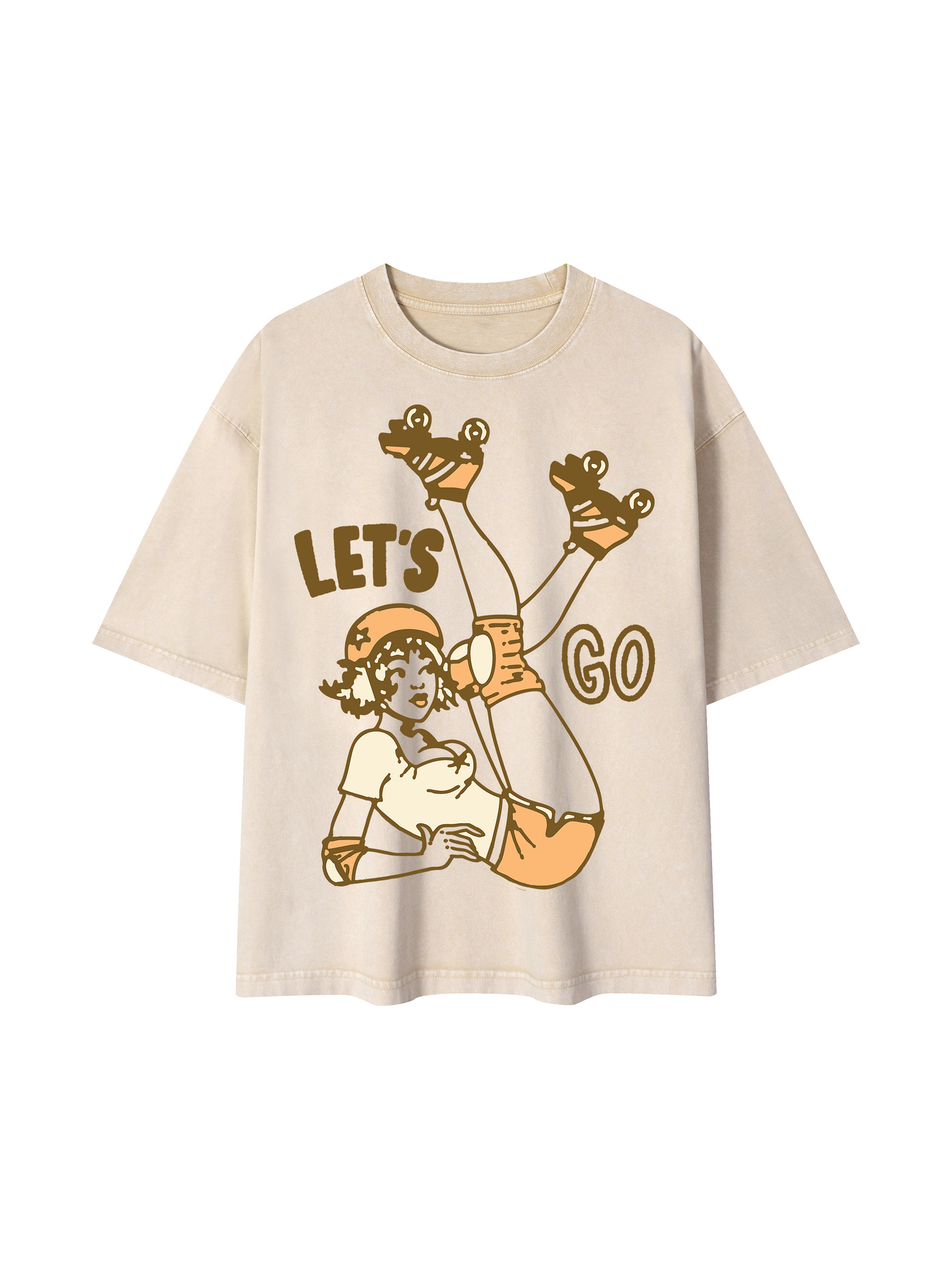 Roller Girl Mineral Wash Boxy Cotton T-Shirt