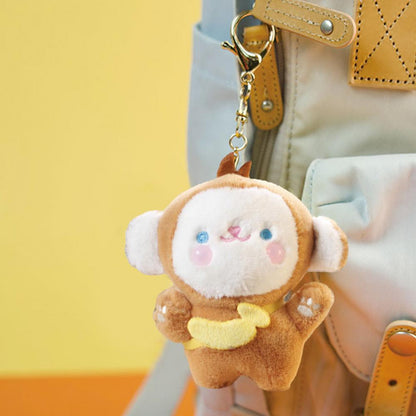 Lil Happy Travel Monkey Plush Keychain ~4inch