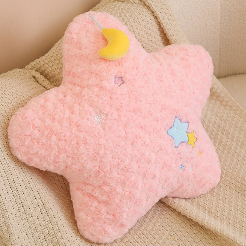 Kawaii Pastel Moon Star Cute Decor Pillow Plush