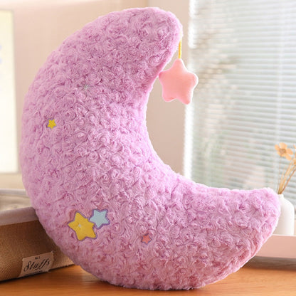 Kawaii Pastel Moon Star Cute Decor Pillow Plush