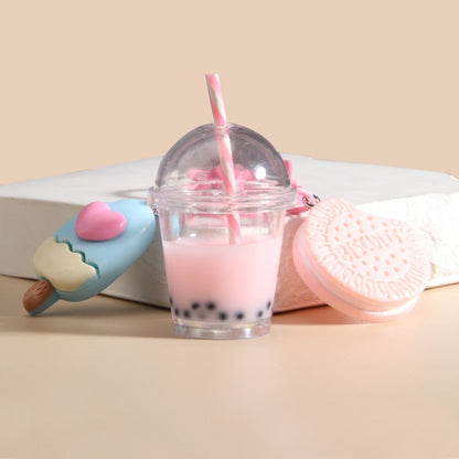 Kawaii Bubble Tea & Sweet Charms Keychain