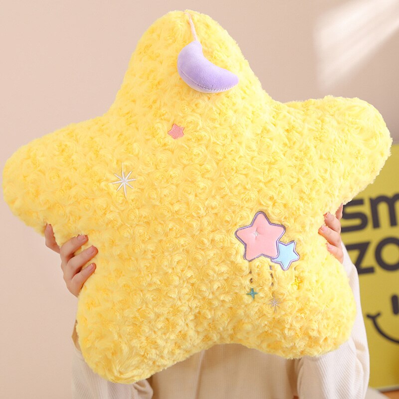 Kawaii Pastel Moon Star Cute Decor Pillow Plush