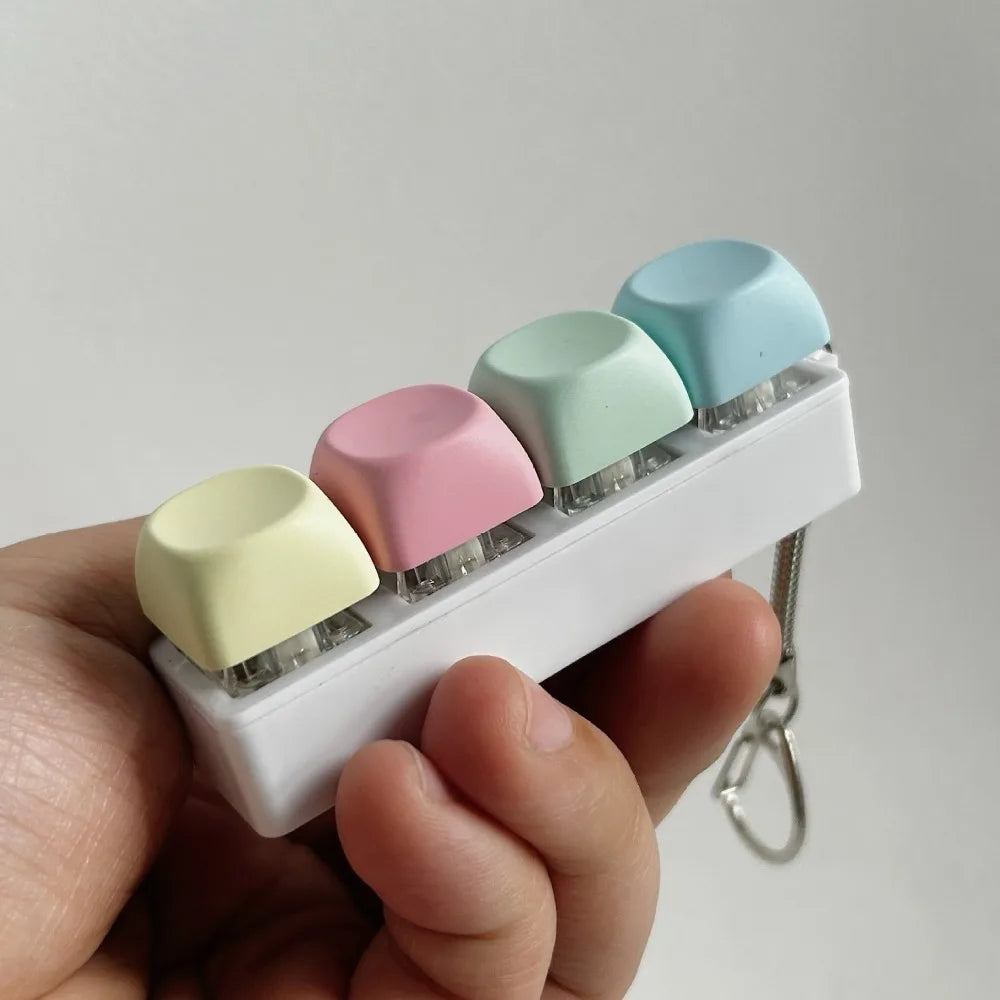 Pastel Finger Keyboard Push Pop Game Relief Desk Game Fidget Toy