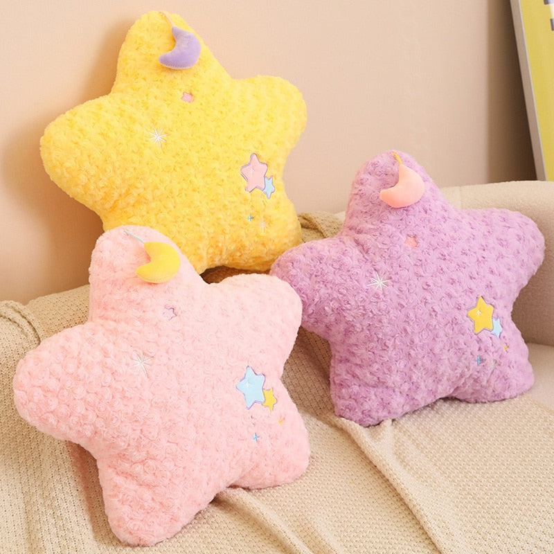 Kawaii Pastel Moon Star Cute Decor Pillow Plush