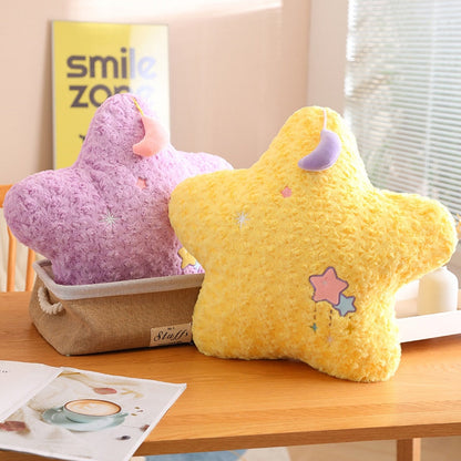 Kawaii Pastel Moon Star Cute Decor Pillow Plush