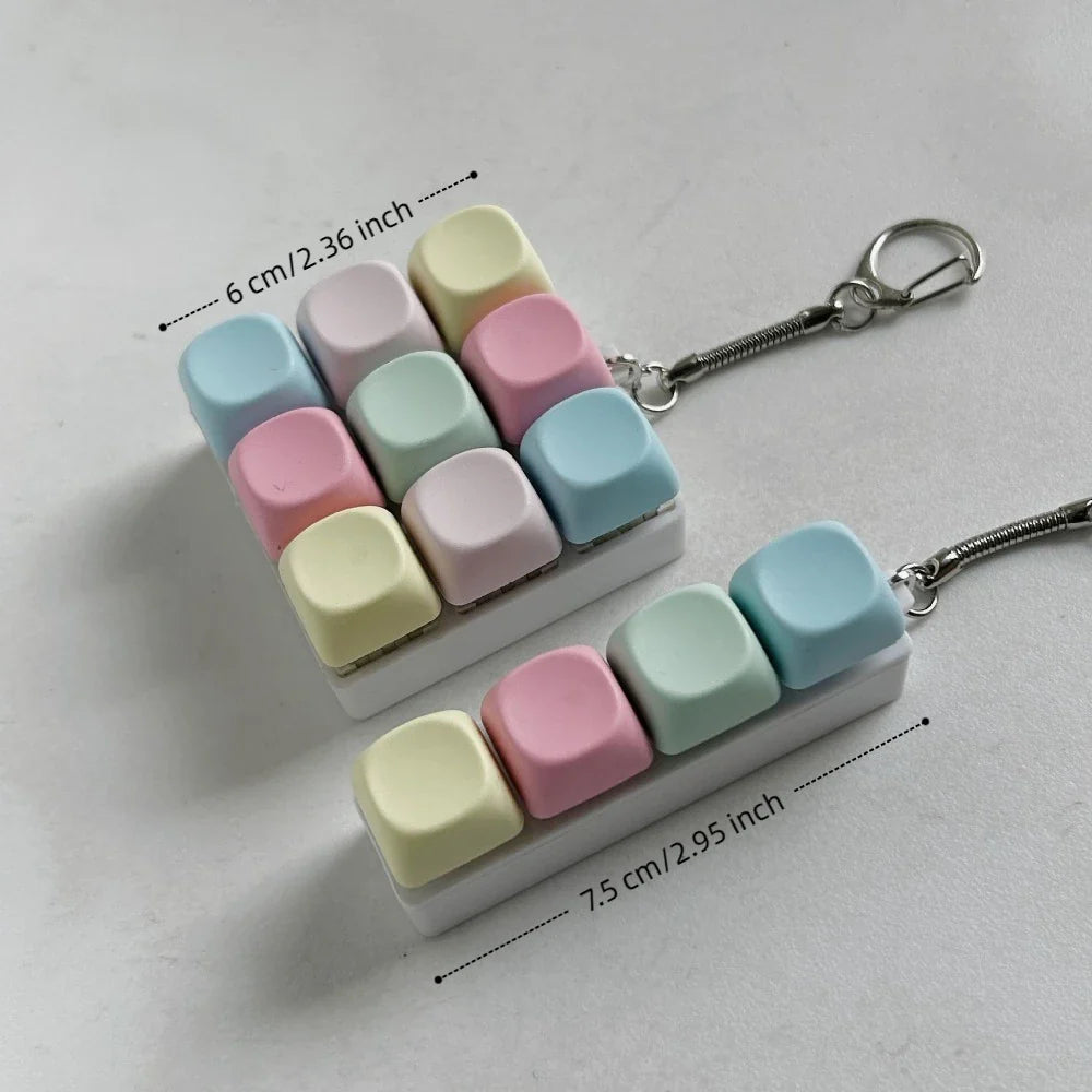 Pastel Finger Keyboard Push Pop Game Relief Desk Game Fidget Toy