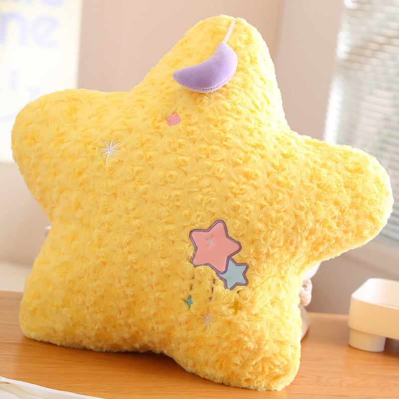Kawaii Pastel Moon Star Cute Decor Pillow Plush