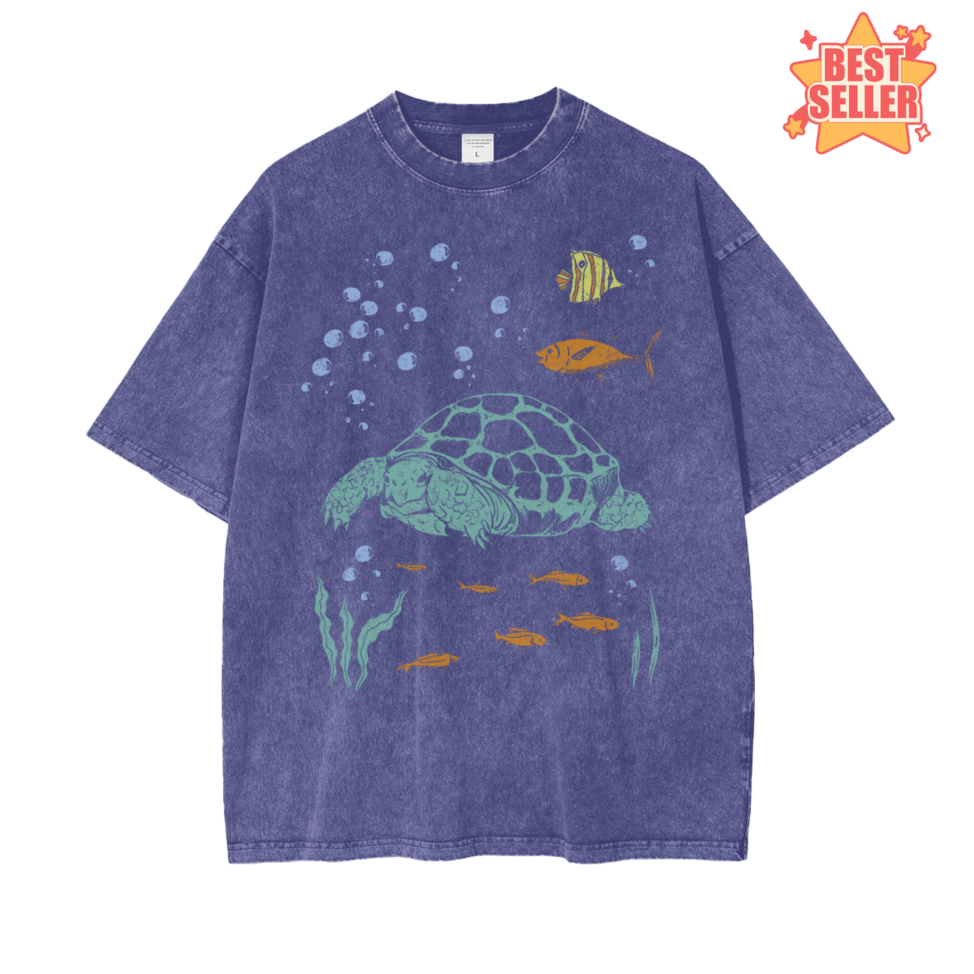 Sea Turtle Unisex Snow Washed T-Shirt