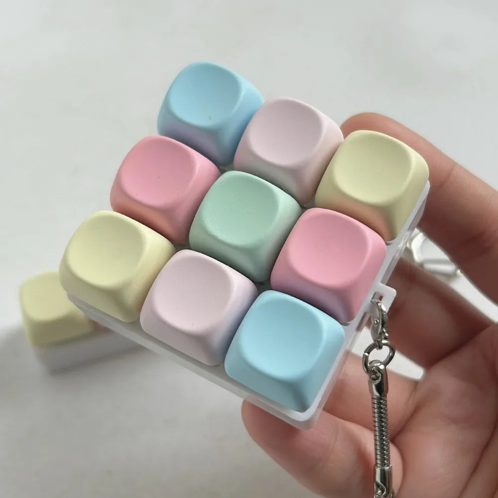 Pastel Finger Keyboard Push Pop Game Relief Desk Game Fidget Toy