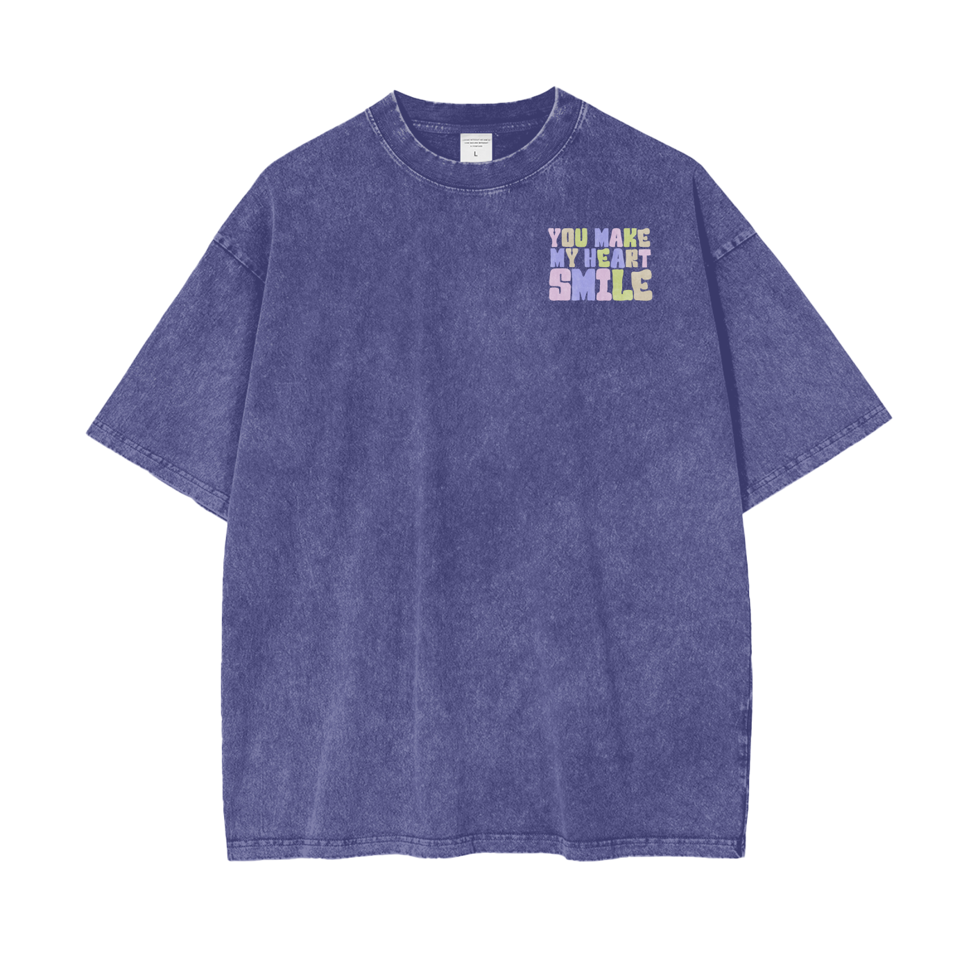Heart Smile Unisex Oversize Snow Washed T-Shirt – SolarPunks