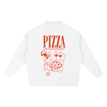 Pizza Party Unisex Crew Neck Oversize Sweatshirt