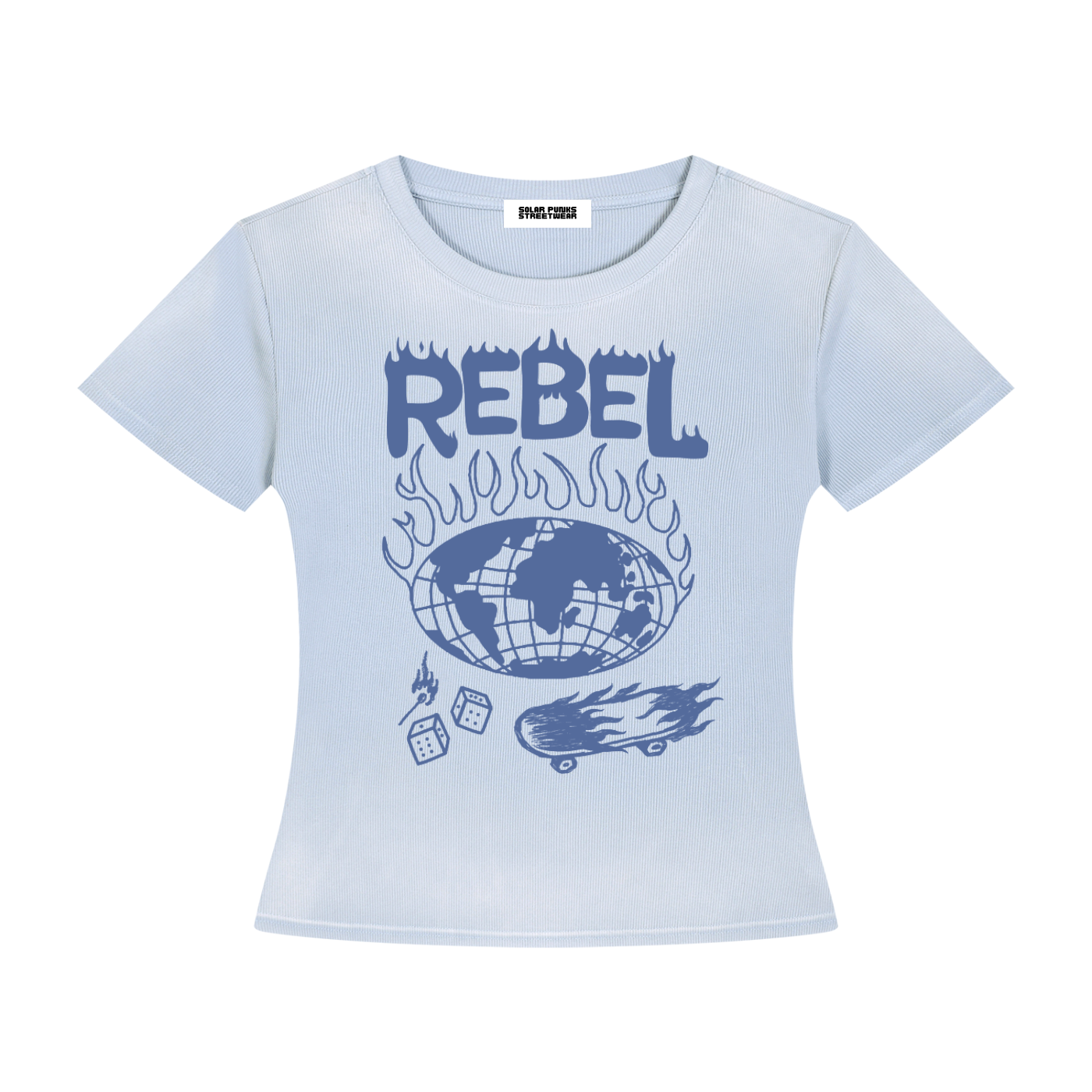 Rebel World Grunge Punk Sun-Fade Washed T-Shirt