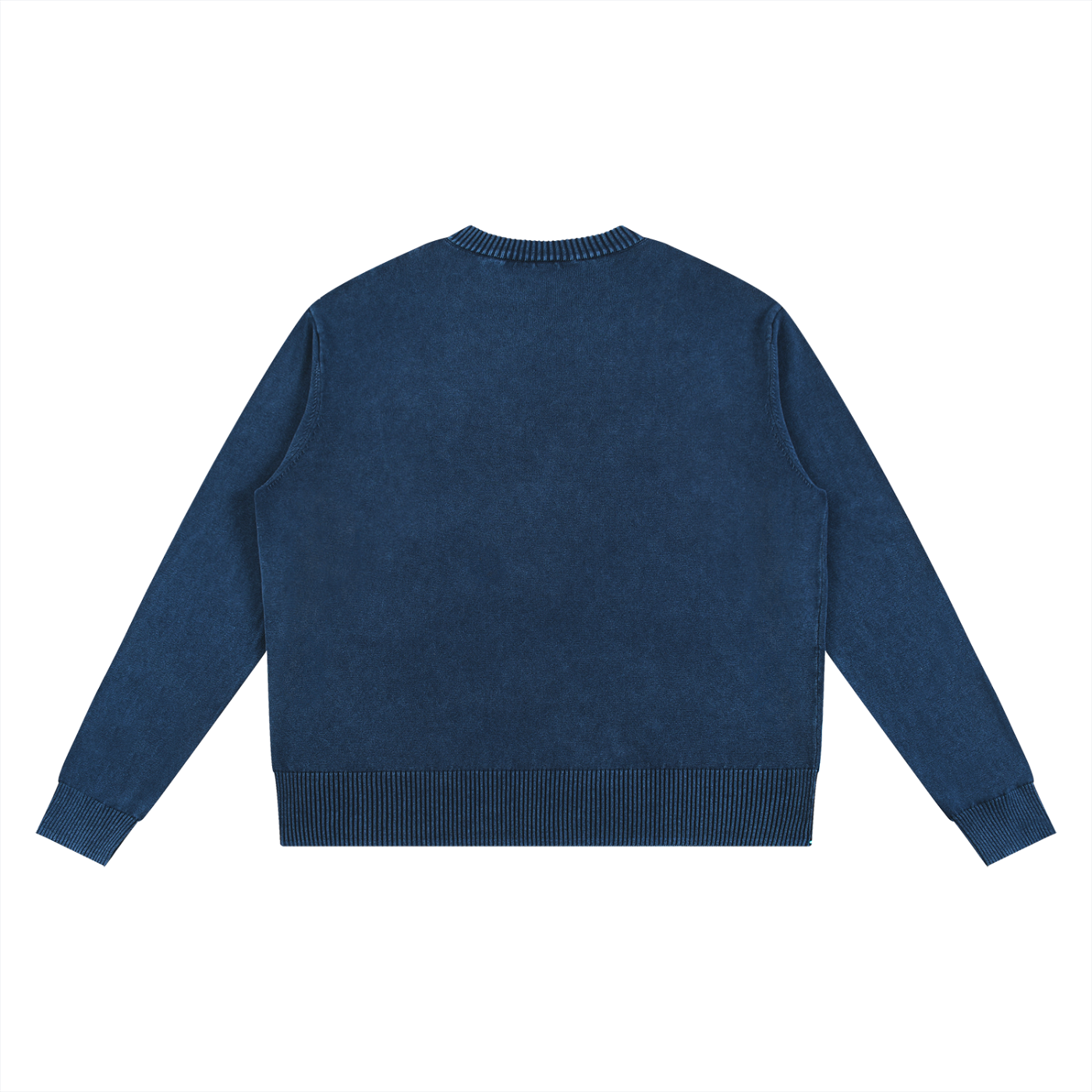 Hello Flowers Faux-Embroidered Mineral Wash Oversized Sweater