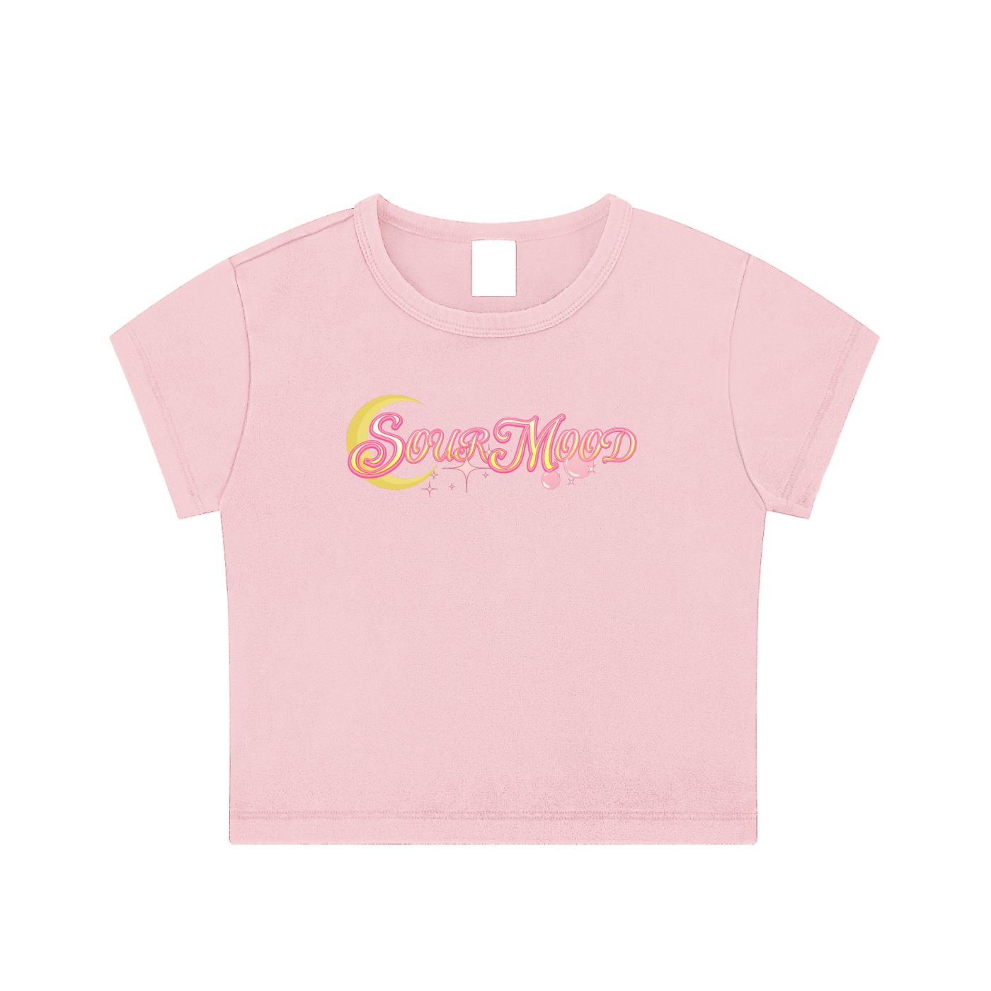 Anime Sour Mood Snow Washed Crop Top