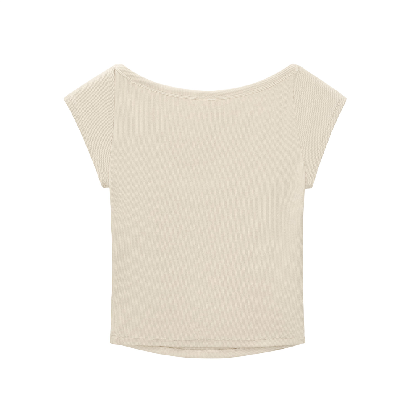 Vacation Wide Neck Slub T-shirt