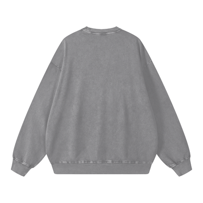 Overstimulated Frog Acid Wash Oversize Sweatshirt