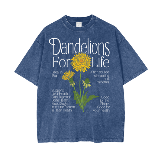 Dandelions Unisex Oversized Snow Washed T-Shirt
