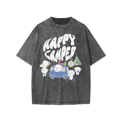 Happy Camper Snow Washed KIDS Tee