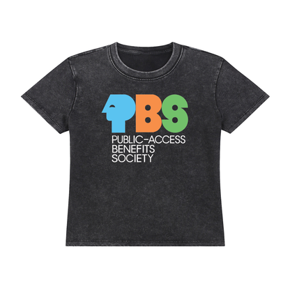 PBS Society Vintage Wash Drop Shoulder T-shirt