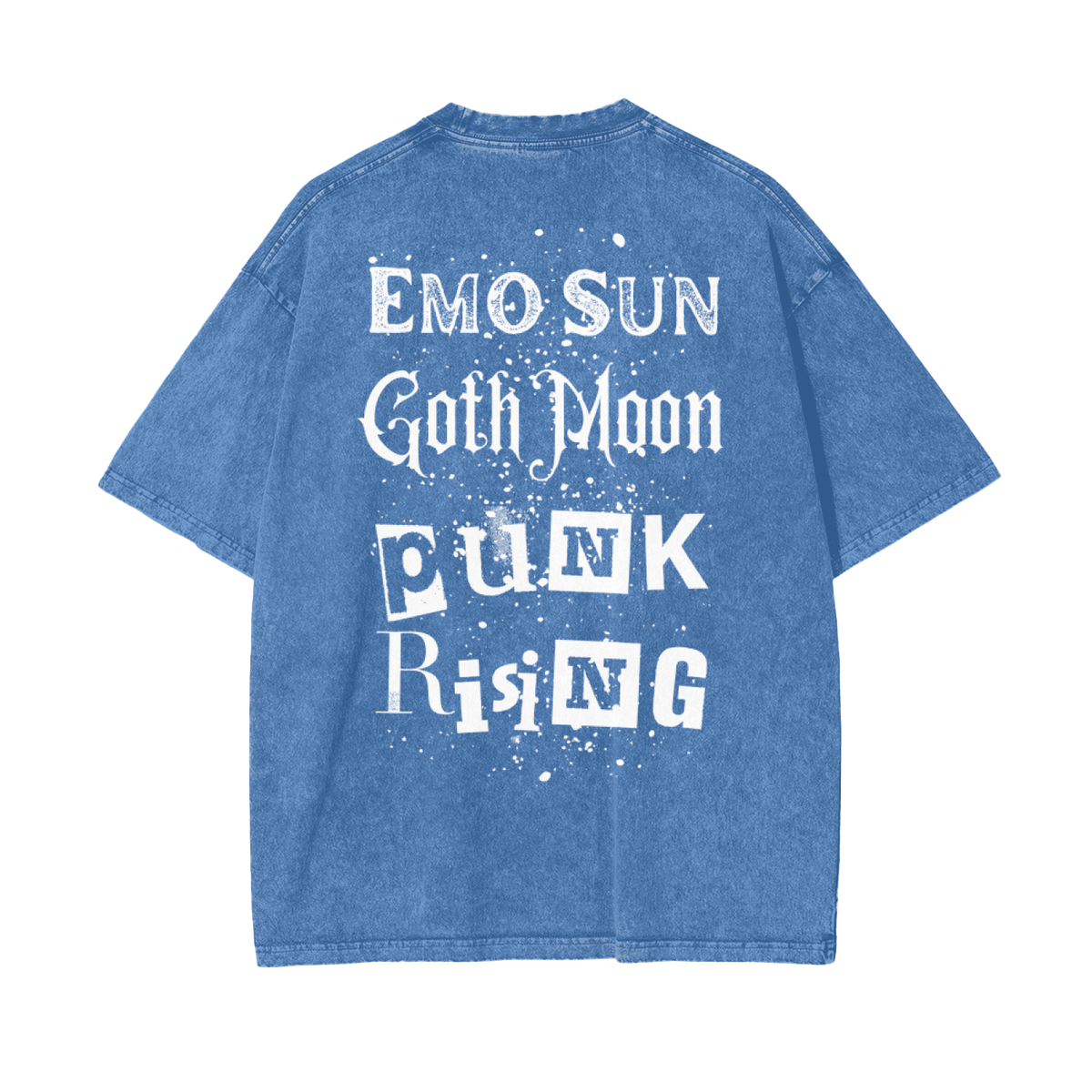 Solar Punk Rising Frt/Bck Oversize Snow Washed T-Shirt