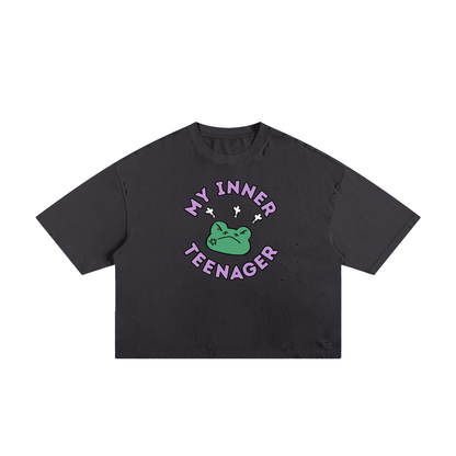 Mad Frog Unisex Classic Frayed Boxy Tee