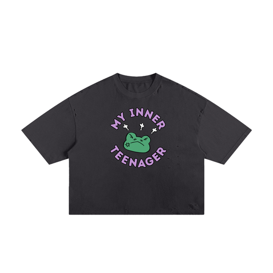 Mad Frog Unisex Classic Frayed Boxy Tee