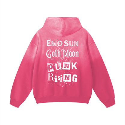 Solar Punk Rising Sunfade Oversized Hoodie